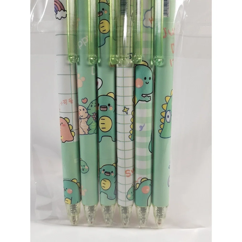 6 Kawaii Dino Gel Pens‎